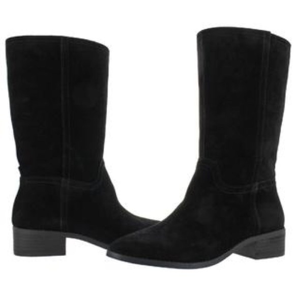 [Lucky Brand] Classic Black Pointed Toe Boots - Picture 1 of 5